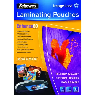 Immagine prodotto di Buste lucide Fellowes A3, 100 pezzi, 80 µm