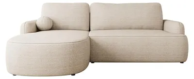 Produktbild von MIRJAN24 Ecksofa Loridu, Wohnzimmmer L-Form mit Schlaffunktion und Bettkasten (Farbe: Taro 01, Seite: Links)