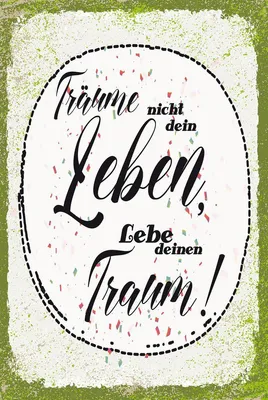 Produktbild von vianmo Holzschild 18x12 cm träume nicht dein Leben lebe Traum