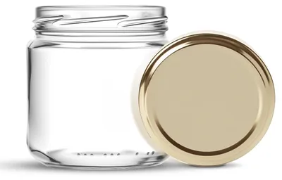 Image de Omgoods - Ensemble de 6 pots en verre avec couvercle (330 ml)