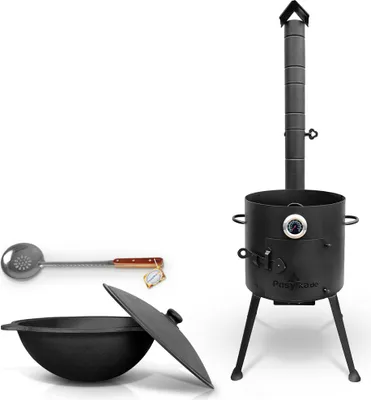 Produktbild von Feuerofen Utschak Ø 36 cm. mit Gusseisen Kazan 10 L Kasan Казан Учак Учаг Uchag