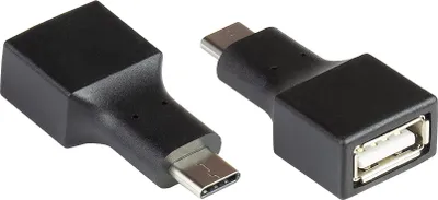 Produktbild von Topseller für neuere KFZ: USB-2.0-Adapter: USB-C-Stecker an USB 2.0-A-Buchse. schwarz.