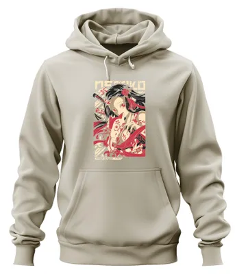 Immagine prodotto di Demon Slayer Nezuko Kitsune Mask Anime Gift Japan Y2K Streetwear Manga Unisex Felpa con cappuccio, Nature, XXL