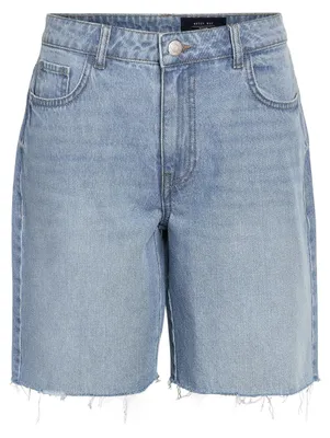 Productafbeelding van NOISY MAY Jeansbroekshorts met franse boord en vijf zakken. Maat: XL