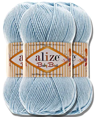 Produktbild von Alize 3x 100g Baby Best Wolle, Antipilling, Uni, Häkeln, Stricken (40)