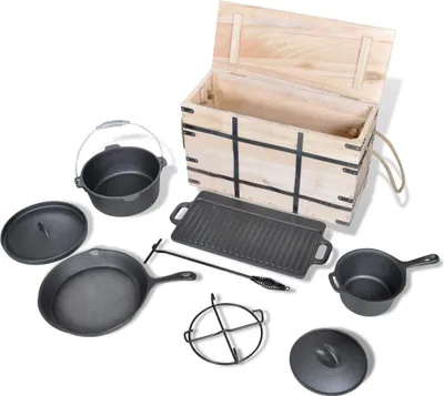 Image de Lot de casseroles batterie de cuisine 9 pcs