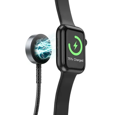 Produktbild von HOCO 2in1 induktives Ladegerät kompatibel mit Watch + Ladekabel kompatibel mit iPhone CW54 Schwarz