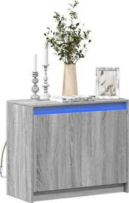 Produktbild von vidaXL LED-Sideboard Grau Sonoma 72x34x61 cm Holzwerkstoff
