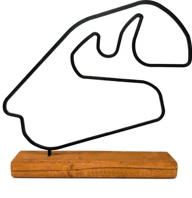 Immagine prodotto di F1 Modello della pista di Interlagos, statua della pista di Formula 1, idea regalo per un fan della Formula 1 Filo della pista di F1 su base di legno Decorazione per la stanza per i fan della F1