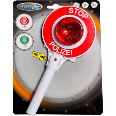 Obrázok produktu pre Policajná lopatka Speedzone s 2 LED svetlami, W190 x H250 mm