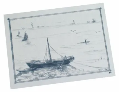 Produktbild von PAPSTAR Tischsets "Ruderboot" 30x40 cm, weiß | Folie (100 Stück)