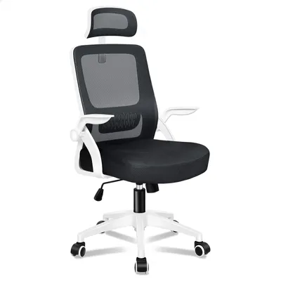 Produktbild von ALFORDSON Büro-Schreibtischstuhl, ergonomisch für Heimbüro, Computer-Netzstuhl mit dynamischer Lordosenstütze, Kopfstütze, Schwarz