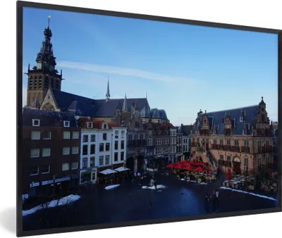 Produktbild von MuchoWow® Gerahmtes Poster Markt - Nijmegen - Niederlande 30x20 cm - Poster mit Schwarzem Bilderrahmen Wandposter Rahmen Foto Bilder - Kunstdruck - Bild-Poster