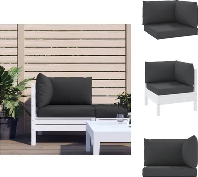 Produktbild von vidaXL Palettenkissen 3-tlg. Schwarz Oxford-Gewebe -  Sitzpolster