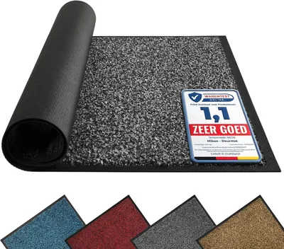 Immagine prodotto di Tappetino grigio, assorbente, 40x60 cm, lavabile, ideale per l'ingresso