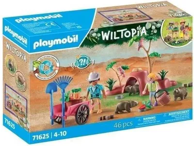 Zdjęcie produktu dla PLAYMOBIL Wiltopia Terriers de wombats, Zestaw 47 elementów, Dla dzieci od 4 lat, Figurki i akcesoria w zestawie