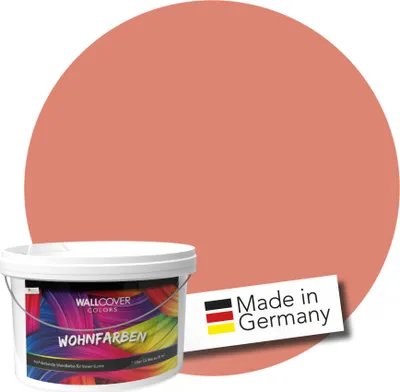 Produktbild von WALLCOVER Wandfarbe Rot Orange Hochdeckend Klasse 1 Matt 5L für 40 m²