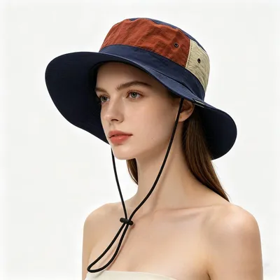Produktbild von Damen Bucket Hat Navy UV Schutz Faltbar Atmungsaktiv 55-58 cm