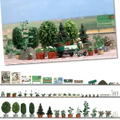 Immagine prodotto di Busch H0 1211 Set di fiori e fioriere - NUOVO
