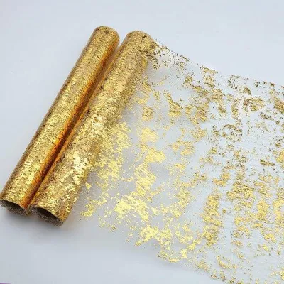 Produktbild von Gasantertischdecke - 28 x 275 cm - Metallisch - Gold - Feiertischdeko