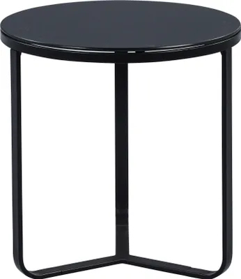 Produktbild von Couchtisch Boston 1 in schwarz - Glas, Metall - H=51cm D=50cm