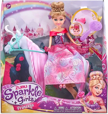 Image de Sparkle Girlz - Poupée princesse et cheval, set de jeu