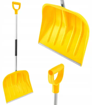Obrázek produktu pro Edger Sněhová lopata hliníková rovná násada žlutá 135cm
