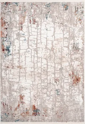Produktbild von Teppich >Akropolis< in Grau / Lachsrosa, 100% Polyester - 180x120cm (LxB)