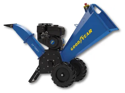 Image de Broyeur de Végétaux Thermique 7CV 212 cm³, Coupe Ø100 mm max, 2 Lames Réversibles, Démarrage Manuel GOODYEAR