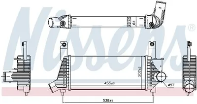 Produktbild von NISSENS 961593 Ladeluftkühler LLK für NISSAN NP300 Navara Pickup (D40) Turbo Intercooler