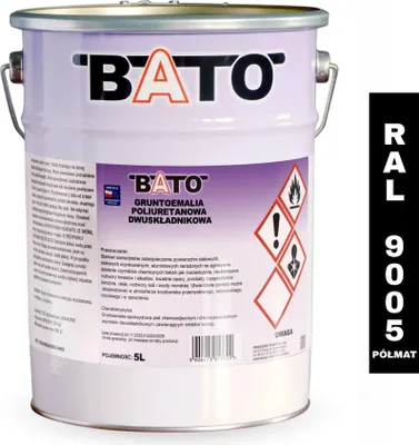 Produktbild von Zweikomponenten-Polyurethan-Grundierung, Schwarz, Halbmatt, Ral 9005, 5 L (4,5 L Farbe + 0,5 L Härtungsmittel)