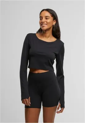 Immagine prodotto di Urban Classics Langarmshirt Damen Ladies Sports Longsleeve schwarz L