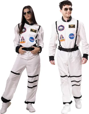 Produktbild von Astronaut Raumfahrer Weltraum Space Women Man weiß Karneval Herren Uni Kostüm L