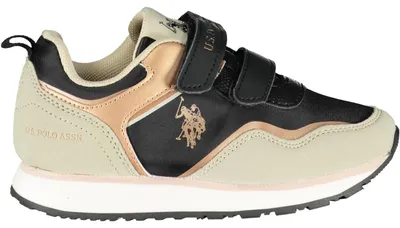 Produktbild von Kinder Sportschuh Schwarz mit Klettverschluss und Kontrastdetails