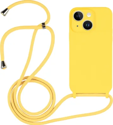 Produktbild von Mobigear Lanyard iPhone 15 Silikon Handykette - Gelb