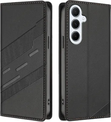 Obrázek produktu pro Pouzdro pro Samsung Galaxy A26 5G,Polyuretankožené peněženkové pouzdro s přihrádkou na karty a funkcí stojánku Schwarz