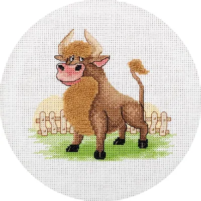 Imagen del producto de Kit de bordado Klart "Gran tipo", patrón de puntos de cruz, 15,5 x 14,5 cm