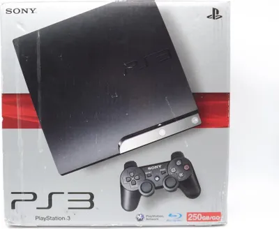 A PlayStation 3 console and controller are shown on its packaging.