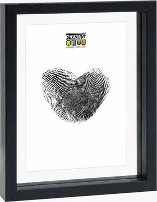 Image de Deknudt Cadre photo avec bord en bois noir - effet de suspension 20x30 cm