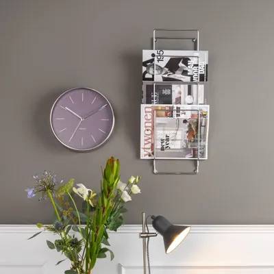Image de Present Time Étagère à magazines WIRE chromé | 19x60 cm