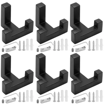 Productafbeelding van Set van 6 decoratieve wandhaken van zinklegering