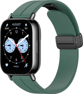 Image de Pour Xiaomi Redmi Watch 5 Active Bracelet en silicone avec boucle déployante magnétique Vert foncé