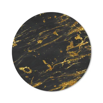 Produktbild von MuchoWow® Mauspad Mousepad Marmor - Schwarz - Gold 50x50 cm - Mousepads - Maus Mat - Pad - Mausunterlage - Vinyl