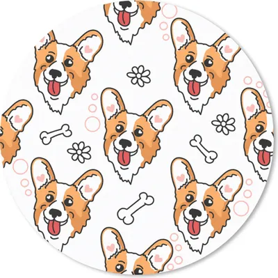 Produktbild von MuchoWow® Mauspad Mousepad Muster - Hund - Corgi - Jungen - Mädchen - Kinder - Kinder 20x20 cm - Mousepads - Maus Mat - Pad - Mausunterlage - Schreibtischmatte