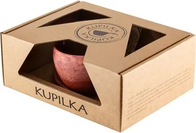 Produktbild von Kupilka-Becher mit Löffel und Untertasse, 210 ml, rot