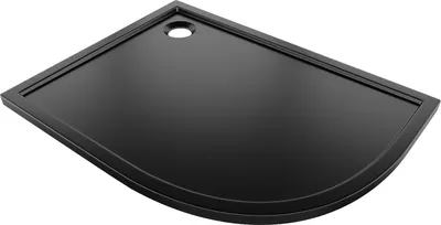 Immagine prodotto di Mexen Flow piatto doccia semicircolare asimmetrico slim sinistro 100 x 80 cm, nero opaco - 46Q708010L