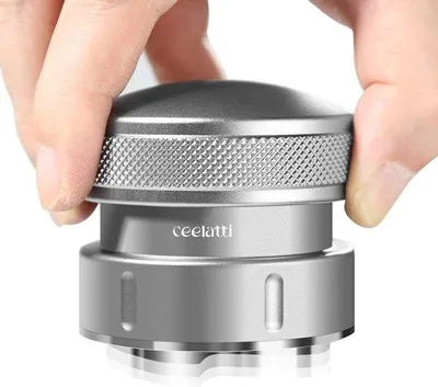 Produktbild von Edelstahl Espresso Nivellier 54mm silbergrau