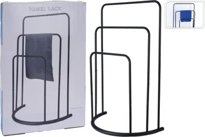 Produktbild von Bathroom Solutions Handtuchständer 49,5x75 cm Metall Schwarz