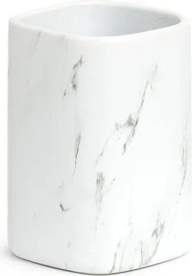 Immagine prodotto di Tazza per spazzolini da denti in Vetroceramica motivo marmo 7,5x7,5x11cm