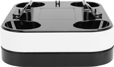 Image de station de chargement de console 3 en 1 avec lumière RVB colorée, voyant LED plug-play, station d'accueil double contrôleur